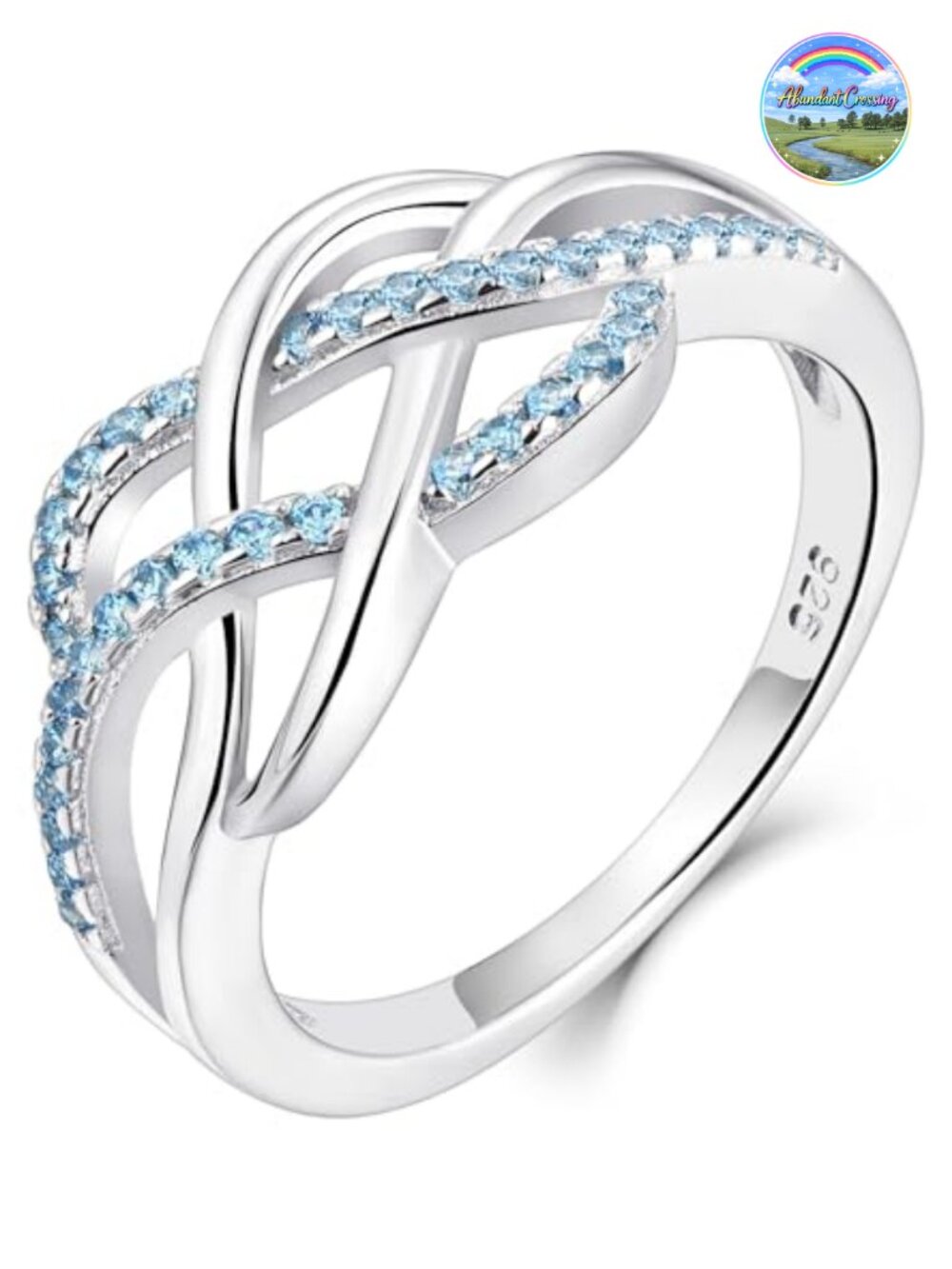 925 Sterling Silver Celtic Knot Ring Birthstone Statement Jewelry